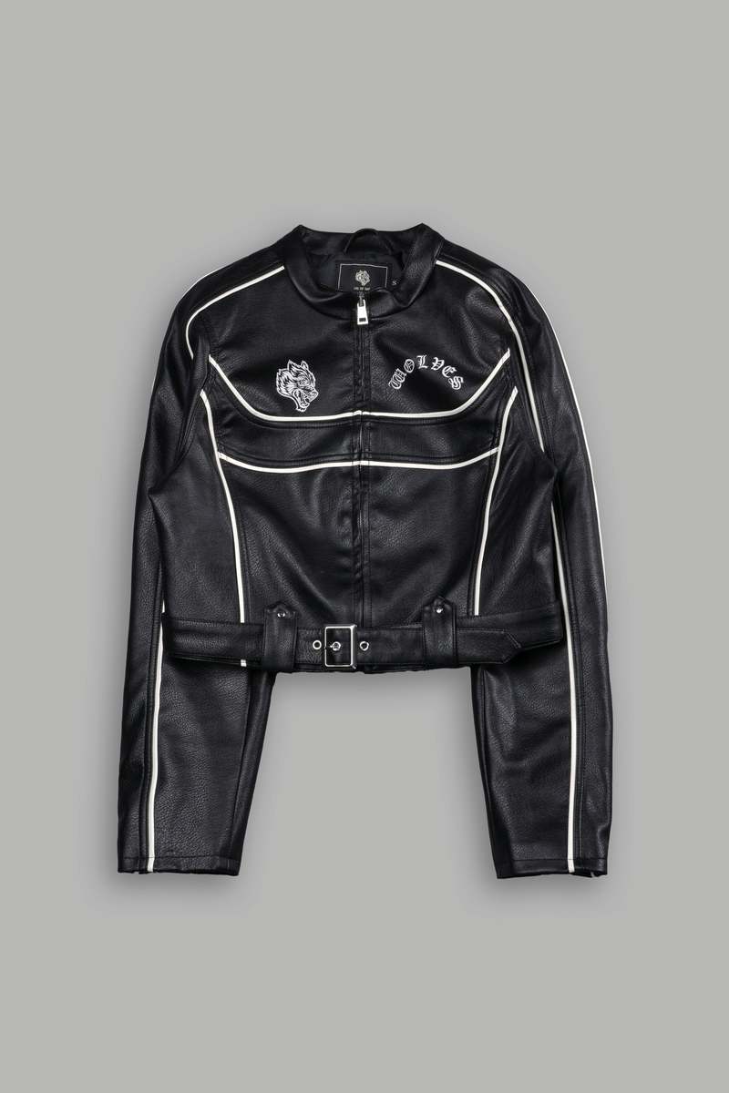 Darc Sport Chopper Wolf Letty Moto Jacket Black/White | VPTHJ8564