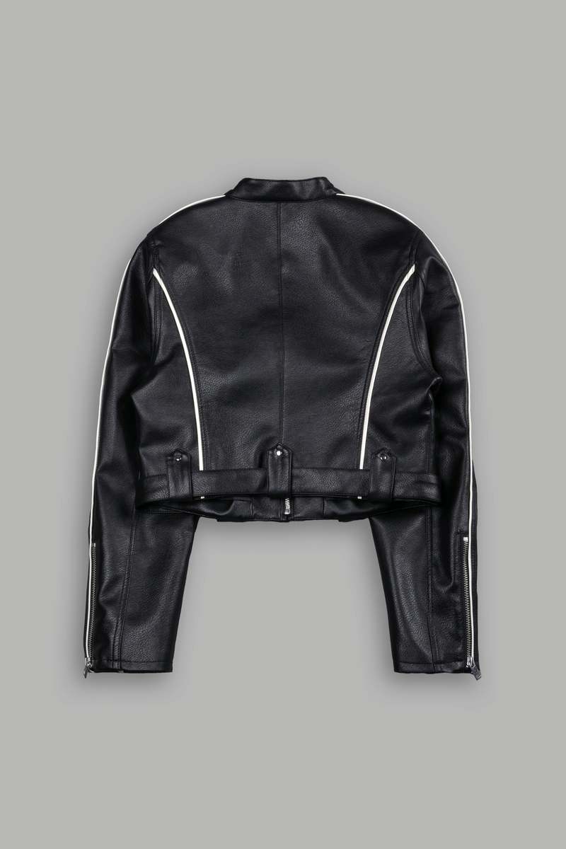 Darc Sport Chopper Wolf Letty Moto Jacket Black/White | VPTHJ8564