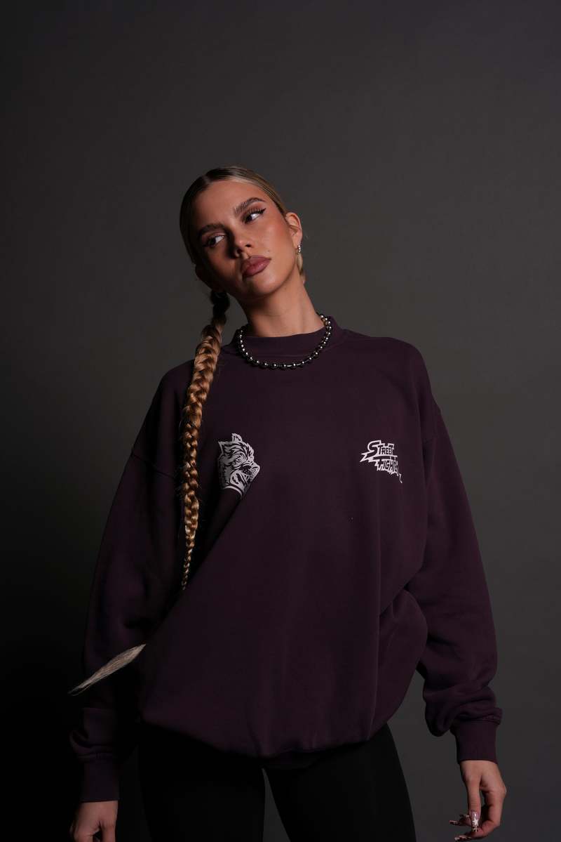 Darc Sport Final Boss Unisex London Crewneck Violet | JWRUQ4278