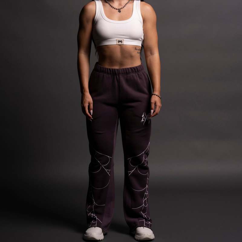 Darc Sport In Our Web Flare Sweat Pants Violet | QLNPM2408