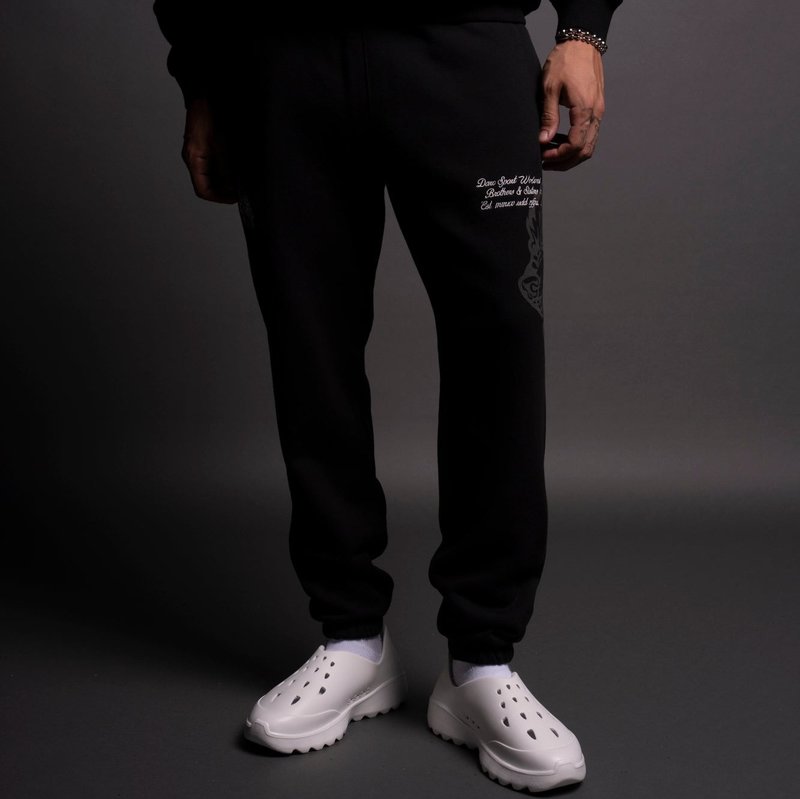 Darc Sport Loyalty Wolf Post Lounge Sweats Negrii | XHKJY0329