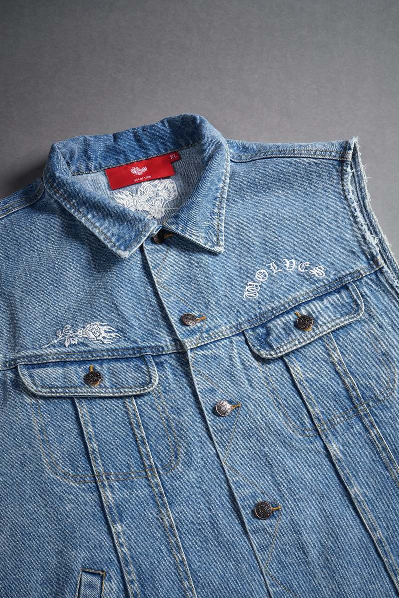 Darc Sport Rose Chopper Clint American Denim Vest Albastru Deschis | ADEJS6149