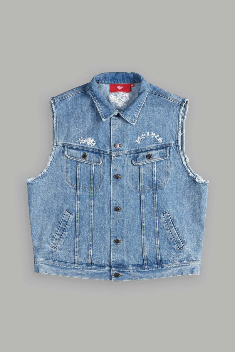 Darc Sport Rose Chopper Clint American Denim Vest Albastru Deschis | ADEJS6149