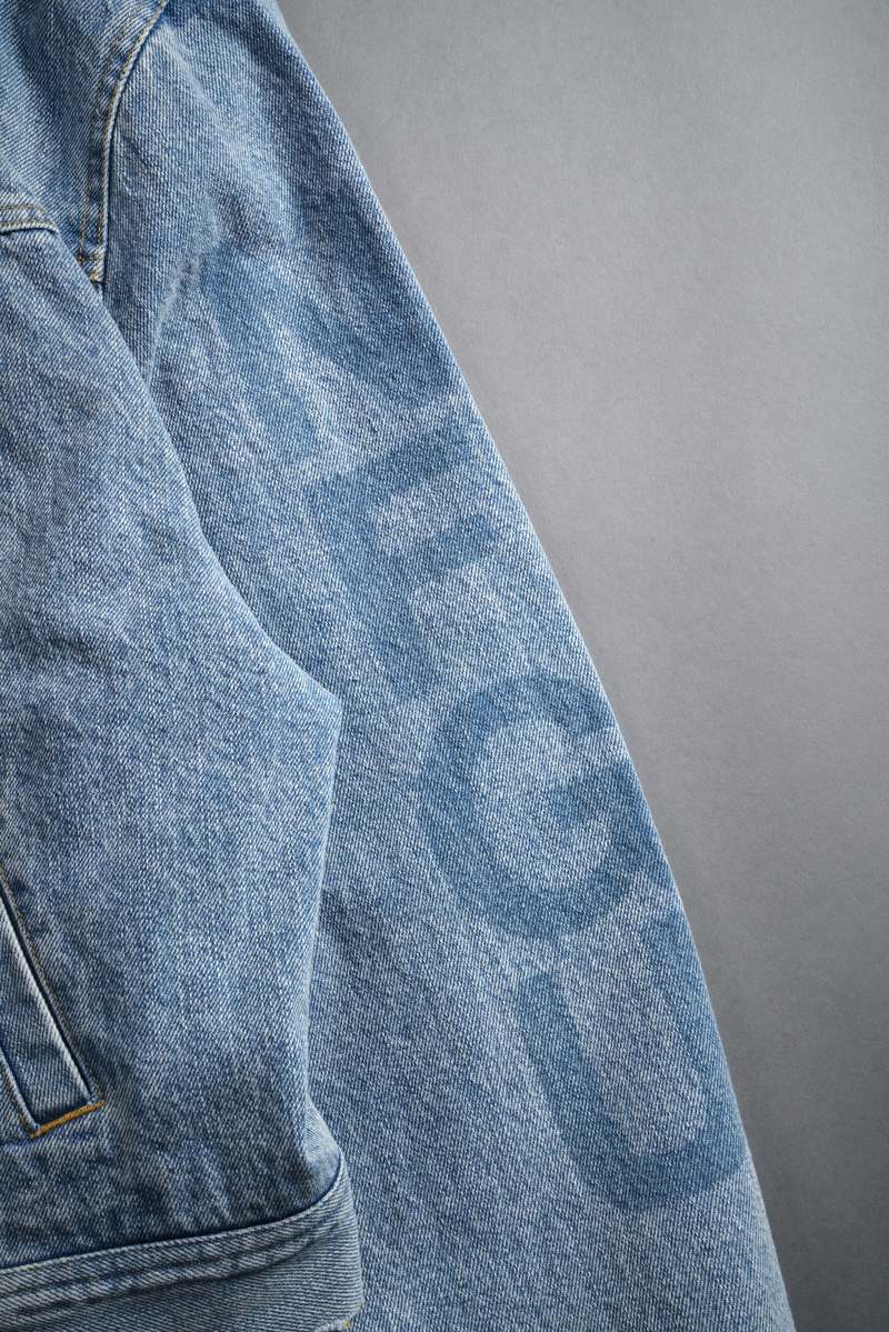 Darc Sport Roses While We're Here Cropped American Denim Jacket Albastru Deschis | TDIFK0748