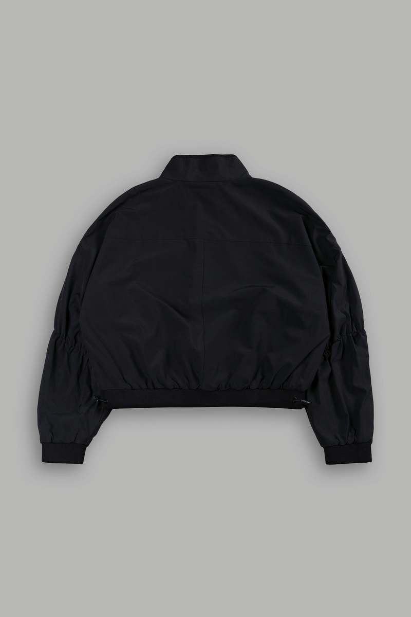 Darc Sport Roses While We're Here Cropped Zip Mockneck Sweater Negrii | QJOEB4163