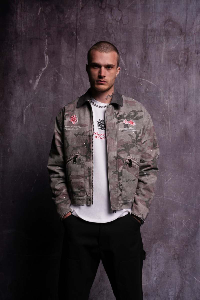 Darc Sport Wolves Among Roses Earl Jacket Camuflaj | FBOWJ7024