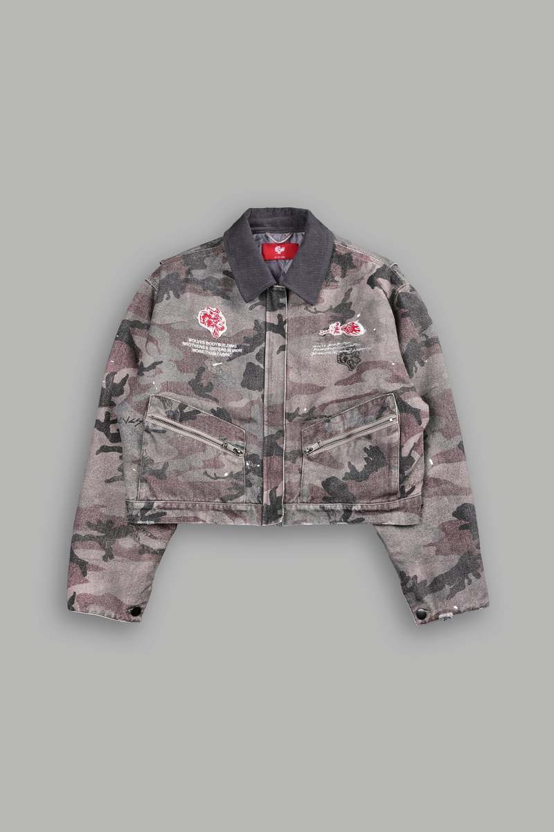Darc Sport Wolves Among Roses Wayland Cropped Jacket Camuflaj | XZRVJ6087