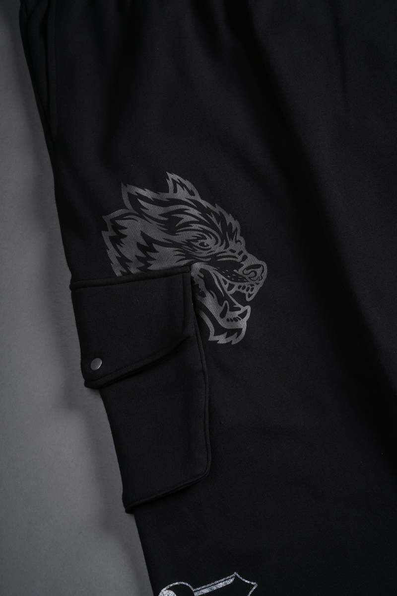 Darc Sport Wolves Represent Bigelow Cargo Sweat Pants Negrii | EYRHC8706