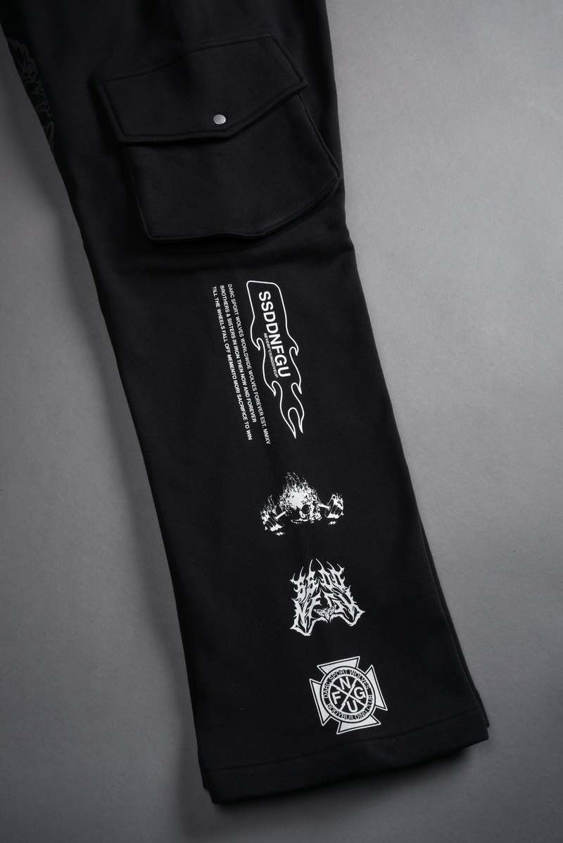 Darc Sport Wolves Represent Bigelow Cargo Sweat Pants Negrii | EYRHC8706